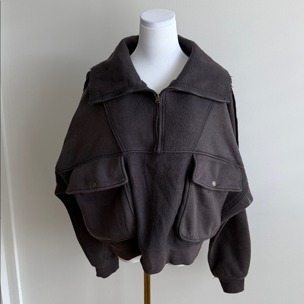 fab'rik Charcoal Zip-Up Jacket